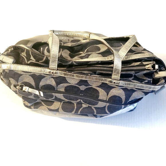 COACH Denim and Silver Diaper Bag - Picture 5 of 14